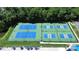 An aerial view of the community tennis courts next to the swimming pool at 1618 Bay Meadows Nw Ave, Concord, NC 28027