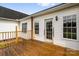 Wooden back deck with access to the home and view of backyard at 170 Wagon Wheel Way # 4, Salisbury, NC 28147