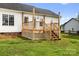Wooden deck with stairs, perfect for outdoor entertaining and relaxation at 170 Wagon Wheel Way # 4, Salisbury, NC 28147