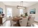 Dining room with light, table, and seating for six guests at 1770 Windsor Dr, Lancaster, SC 29720