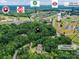 Aerial view of the home's convenient location near local amenities, schools, and restaurants at 218 Point Carpenter Rd, Fort Mill, SC 29707