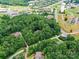 Aerial view showcasing the home nestled within a lush canopy of mature trees and verdant landscape at 218 Point Carpenter Rd, Fort Mill, SC 29707