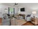 Bright living room featuring lots of light, comfortable seating, and stylish decor, with neutral colors at 2444 Mariners Cove Ln, Denver, NC 28037