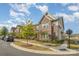 Street view of townhomes with landscaped lawns and sidewalks at 3436 Scottish Fern Ln # 172, Indian Land, SC 29707