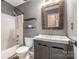 Bathroom featuring a shower and tub combination at 3505 Frostmoor Pl, Charlotte, NC 28269