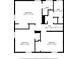 Upstairs floor plan featuring three bedrooms and two bathrooms at 3661 Annlin Ave, Charlotte, NC 28209
