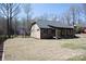 Wide angle view of back of the house with green grass, trees and shrubs at 4531 Dry Run Rd, Fort Mill, SC 29708