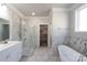Bathroom features a shower, vanity, soaking tub, and walk-in closet at 4531 Dry Run Rd, Fort Mill, SC 29708