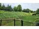 Picturesque backyard with a wooden deck overlooking a grassy hill and mature trees at 467 Granite Lake Ct, Denver, NC 28037