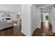 Hallway showcases beautiful hardwood floors and access to multiple rooms in the home at 917 Dent Ct, Charlotte, NC 28210