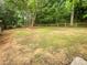Spacious backyard featuring mature trees, a wooden fence, and plenty of green space for outdoor activities at 1212 Beechdale Dr, Charlotte, NC 28212