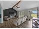 Bright living room with hardwood floors, comfortable seating, and a view to the outdoors at 130 Johnson Dairy Rd, Rockwell, NC 28138