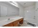 This bathroom has a single sink vanity, a toilet, a large mirror, and a shower-tub combination at 1532 Andora Dr, Rock Hill, SC 29732