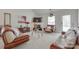 Open living room with neutral walls, comfortable brown seating, a fireplace, and a television at 1532 Andora Dr, Rock Hill, SC 29732