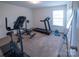 Workout area with stationary bike, free weights and treadmill for home fitness at 1600 Gaston Mountain Dr, Dallas, NC 28034
