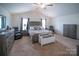 Spacious main bedroom with vaulted ceiling and comfortable seating at 1600 Gaston Mountain Dr, Dallas, NC 28034