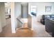 Staircase leading to the lower level of the home at 1600 Gaston Mountain Dr, Dallas, NC 28034