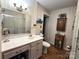 Classic bathroom with a vanity and a combination of modern and vintage elements at 1922 Salem Church Rd, Lincolnton, NC 28092