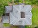 An aerial shot showcases the detailed roof of this property with unique architectural elements and a spacious layout at 206 Rose Ter, Wadesboro, NC 28170