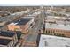 Aerial view of the downtown area showcasing charming shops and bustling streets at 255 South Academy St, Mooresville, NC 28115