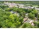 Aerial view showcasing property with verdant surroundings in a residential area at 255 South Academy St, Mooresville, NC 28115