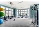 Bright exercise room with large windows and modern workout equipment at 2658 Manor Stone Way, Indian Trail, NC 28079