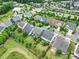 Community aerial view showcasing the neighborhood's well-maintained landscaping, streets, and community pool at 295 Helton Ln, Fort Mill, SC 29708