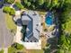 Aerial view of the house showcasing the pool, lounge area, and front driveway at 2971 Kaneland Ct, Rock Hill, SC 29732