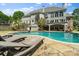 A shot of the back of the house overlooking the pool and lounge area at 2971 Kaneland Ct, Rock Hill, SC 29732