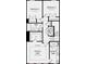 Floor plan featuring the owner's suite, bath, walk-in closet, and bedrooms on the upper level at 3114 Stelfox St, Charlotte, NC 28262