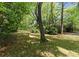 Lush backyard featuring mature trees and natural landscaping, offering privacy at 4417 Walter Nelson Rd, Mint Hill, NC 28227