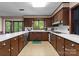 Well-maintained kitchen features ample cabinets and counter space with great views at 4417 Walter Nelson Rd, Mint Hill, NC 28227