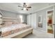 Cozy bedroom with neutral walls, ceiling fan, and bright natural light at 622 University Dr, Rock Hill, SC 29730
