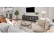 Modern living room with gray couches, wood floors, entertainment center, and neutral tones at 625 Uwharrie River Rd, Charlotte, NC 28211