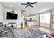 Open-concept living room with hardwood floors and comfortable seating at 720 Herlong S Ave, Rock Hill, SC 29732