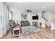 Bright, open living room featuring hardwood floors and modern gray furniture at 720 Herlong S Ave, Rock Hill, SC 29732