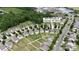 An aerial view of the homes at 10211 Snowbell Ct, Charlotte, NC 28215 in a well manicured suburban neighborhood at 10211 Snowbell Ct, Charlotte, NC 28215