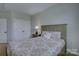 Cozy bedroom with a neutral palette, featuring a comfortable bed and ample closet space at 11718 Preservation Ln, Charlotte, NC 28278