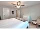 Comfortable bedroom with a ceiling fan, and two windows at 13421 Copley Square Dr, Huntersville, NC 28078