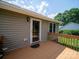 A quaint wood deck, accessible from back of home, providing a serene outdoor space at 1505 Moss Springs Rd, Albemarle, NC 28001