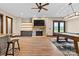 Finished basement with stone fireplace, a pool table, built-in shelves, and outside access at 1822 Irby Rd, Monroe, NC 28112