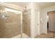 Modern bathroom showcasing a tiled shower with glass door and window for natural light at 1914 Loggerhead Dr, Lancaster, SC 29720