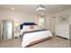 Bedroom with a plush bed, chandelier and neutral colors for a soothing atmosphere at 1914 Loggerhead Dr, Lancaster, SC 29720