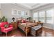 Bright bedroom with hardwood floors, a large window, a comfortable bed, and tasteful decor at 2021 Pinyon Ln, Lancaster, SC 29720