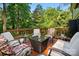 Cozy deck area with comfortable seating, perfect for enjoying a quiet afternoon surrounded by lush greenery at 2025 Sagamore Rd, Charlotte, NC 28209