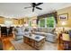 Cozy living room with comfortable seating, and an open view to the kitchen at 2025 Sagamore Rd, Charlotte, NC 28209