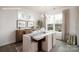 Bright dining room featuring modern chandelier, hardwood floors, and natural lighting at 2066 Skyhawk Dr, York, SC 29745