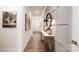 Hallway with elegant decor, stylish console table, and modern wall art at 2066 Skyhawk Dr, York, SC 29745