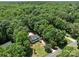 An aerial view of a house surrounded by lush greenery and trees at 219 Proctor Dr, Salisbury, NC 28147
