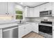 Close-up of kitchen showcasing stainless steel appliances, granite counters, and lots of natural light at 219 Proctor Dr, Salisbury, NC 28147